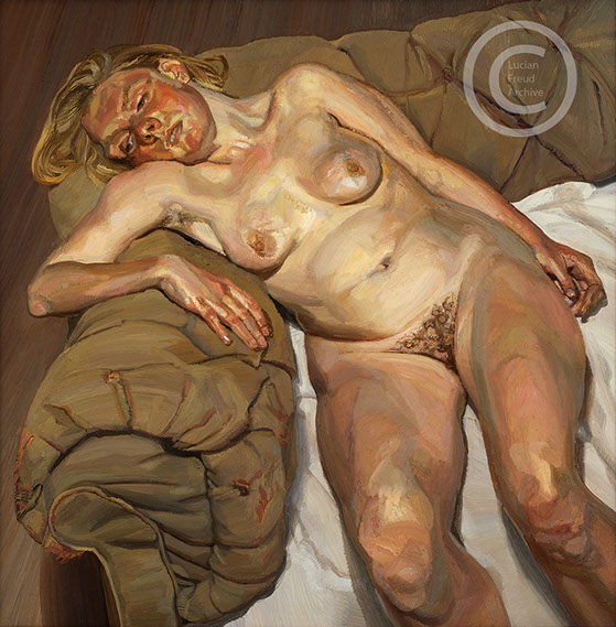 Lucian-Freud-"Blond-Girl,-Night-Portrait"-1980-1985-Oil-on-Canvas-71cmx71cm
