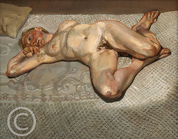 -"Blond-Girl-on-a-Bed"-1987-Oil-on-Canvas-41cmx51cm