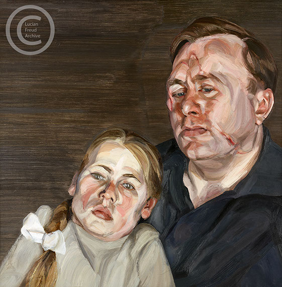 Lucian Freud "A Man and his Daughter" 1963-1964 Oil on Canvas 61cmx61cm