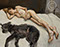  "Annabel and Rattler" 1998 Oil on Canvas 91.6cmx177cm