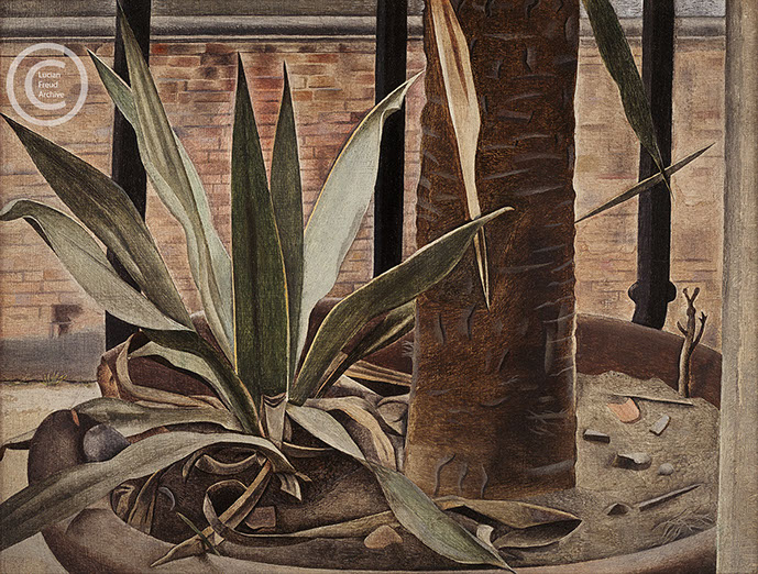 Lucian Freud "Balcony Still Life"&nbsp; 1951&nbsp; Oil on Copper&nbsp; 14.5cm x 19.5cm&nbsp;&nbsp;&nbsp;&nbsp;&nbsp; 