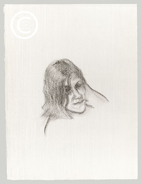 Lucian Freud 'Bella (3)' 1980's Pencil on paper 32.8cmx24.5cm