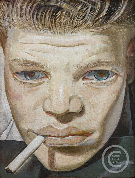 Lucian Freud "Boy Smoking"&nbsp; 1950-51&nbsp; Oil on Copper&nbsp; 15.9cm x 11.4cm&nbsp;&nbsp; 