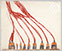 'Chimneys on fire' 1928 Crayon on paper 18.4cmx15.2cm