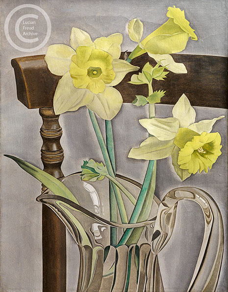 Lucian Freud "Daffodils and Celery"&nbsp; 1946&nbsp; Oil on Canvas&nbsp; 43.1cm x 33cm