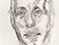 Lucian Freud 'David Dawson' c1998 Charcoal on Paper 41.1cmx28.9cm