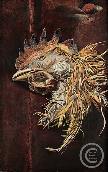 Lucian Freud "Dead Cock’s Head"&nbsp; 1951&nbsp; Oil on canvas&nbsp; 20cm x 12.7cm