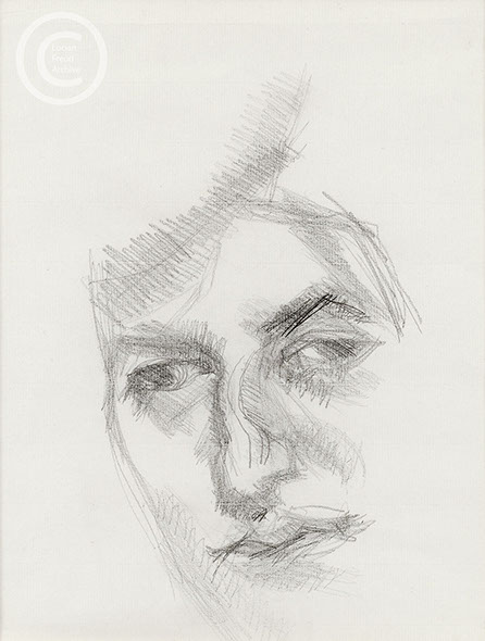 Lucian Freud 'Drawing of a Girl' c1985 Pencil on paper 27.9cmx21.6cm