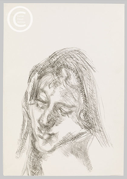 Lucian Freud 'Drawing of Emily' 2000 Charcoal on Paper 41cm x 29.5cm