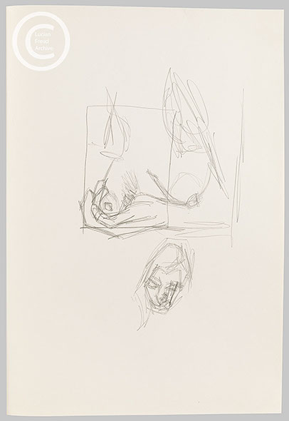 Lucian Freud 'Drawings of a Model (ll)' c2001 Pencil on paper 41cm x 28.5cm
