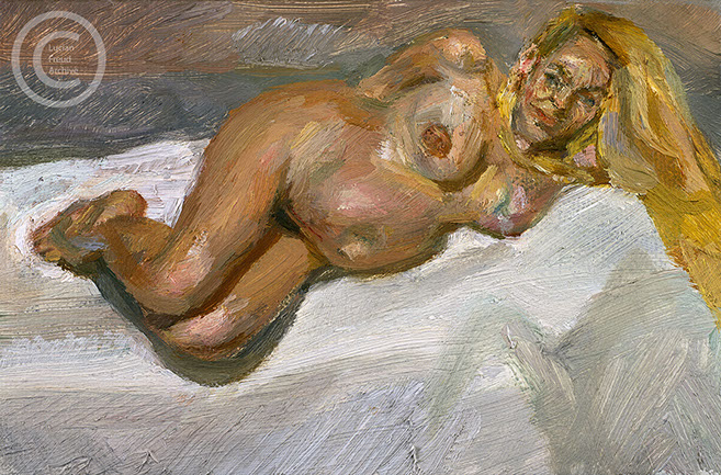 "Eight Months Gone" 1997 Oil on Canvas 15.2cmx10.3cm