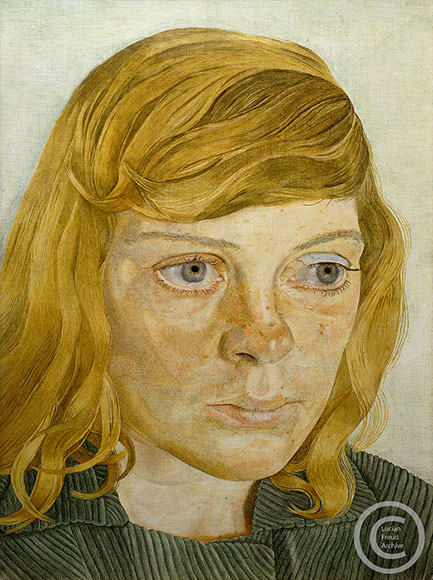 Lucian Freud "Girl in a Green Dress" 1954 Oil on Canvas 33cmx24cm
