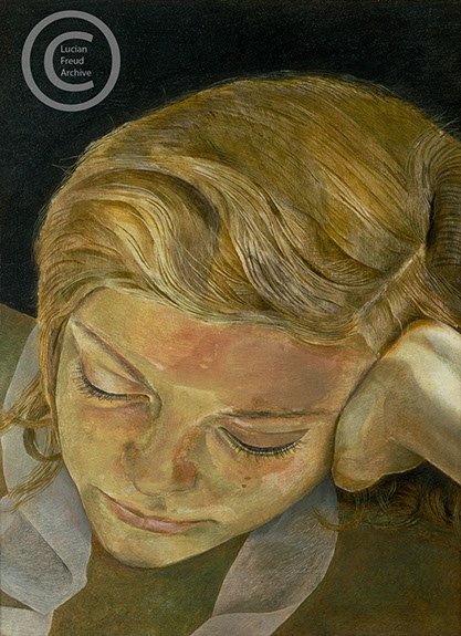 Lucian Freud "Girl Reading" 1952 Oil on Copper 20cmx15cm