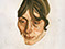 Lucian Freud "Girl's Head, Fragment" 1973-1974 Oil on Canvas 41cmx33cm