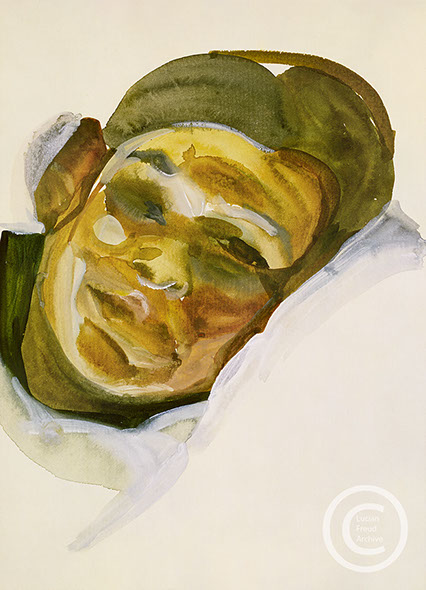 Lucian Freud 'Head of a Child (ll)' 1961 Watercolour and Pencil on Paper 34.2cmx24.7cm