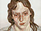 Lucian freud "Head of a Girl" 1975-1976 Oil on Canvas 50.8cmx40cm