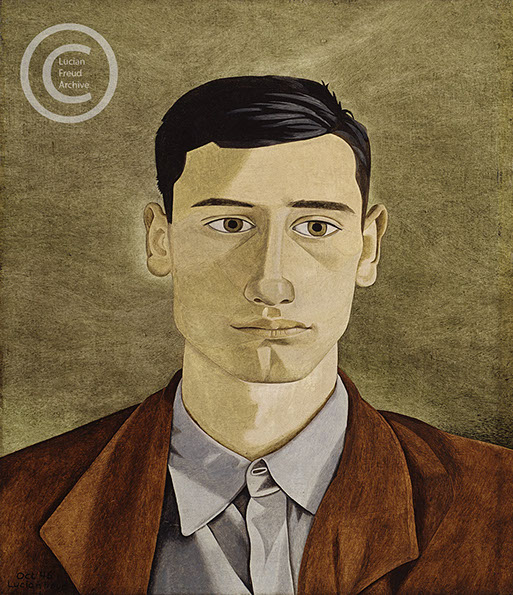 Lucian Freud "Head of a Greek Man"&nbsp; 1946&nbsp;&nbsp; Oil on Canvas&nbsp;&nbsp; 27.9cm x 24.1cm 