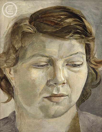 Lucian Freud "Head of a Woman" 1954 Oil on Canvas 30cm x 22cm
