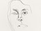 Lucian Freud 'Head of a Woman' 1975 Pencil on Paper 33.3cmx24.8cm