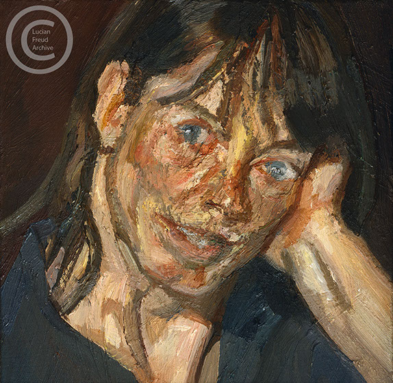 &nbsp;"Head of a Woman" 1992 Oil on Canvas 25.4cmx25.4cm