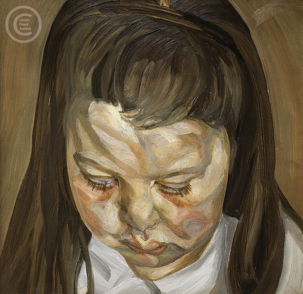 Lucian Freud "Head of a Young Girl" 1955 Oil on Canvas 36cm x 36cm