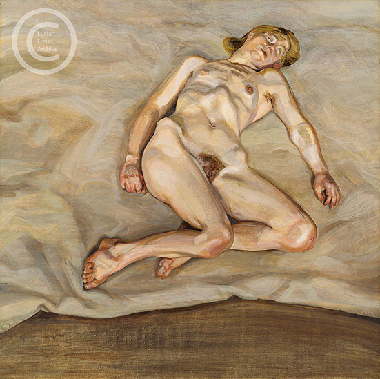 Lucian Freud "Naked Girl Asleep l" 1967 Oil on Canvas 61cmx61cm