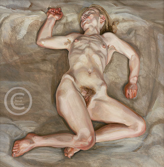 Lucian Freud "Naked Girl Asleep ll" 1968 Oil on Canvas 56cmx56cm