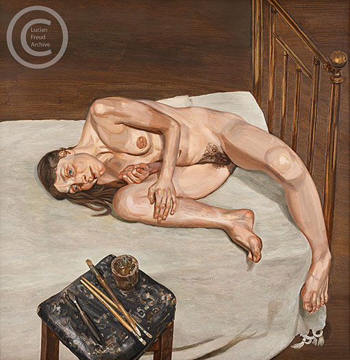 Lucian Freud "Naked Portrait" 1972-1973 Oil on Canvas 61cmx61cm