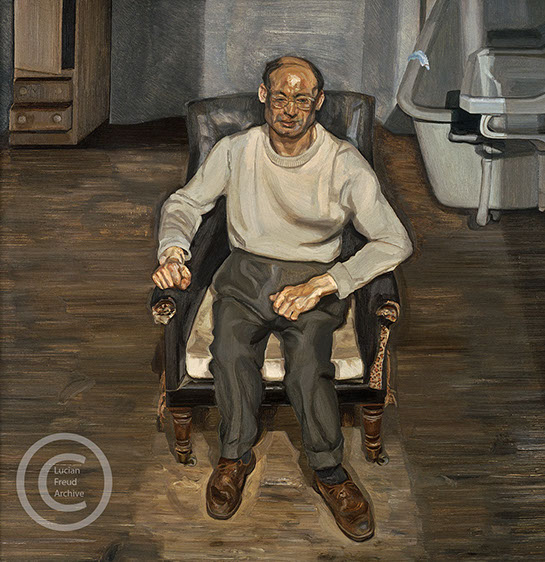 Lucian Freud "Paddington Interior Harry Diamond" 1970 Oil on Canvas 71cmx71cm