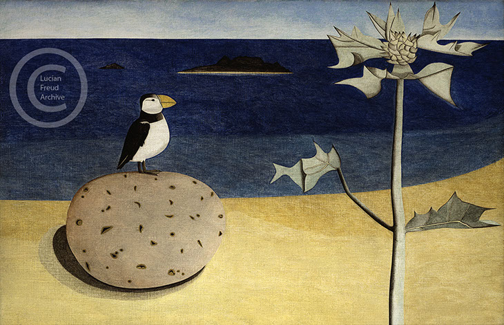 Lucian Freud "Scillonian Beachscape"&nbsp; 1945-1946&nbsp;&nbsp; Oil on Canvas&nbsp;&nbsp; 49cm x 75cm 