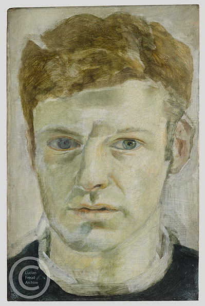 Lucian Freud "Self-Portrait"&nbsp; 1949&nbsp; Oil on Canvas&nbsp; 25cm x 17cm 