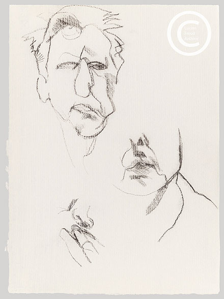 Lucian Freud 'Self Portrait' c1998 Charcoal on Paper 33.2cmx24.2cm