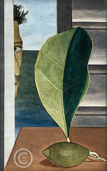 Lucian Freud "Still Life with Green Lemon"&nbsp; 1947&nbsp; Oil on Panel&nbsp; 27cm x 17.1cm