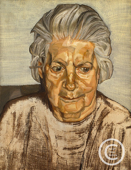 Lucian Freud "The Painter's Mother" 1972 Oil on Canvas 35cmx27cm